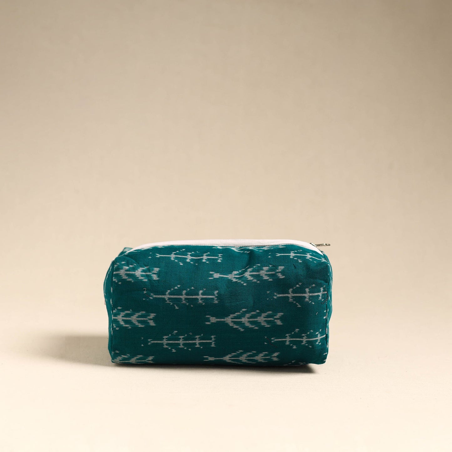 Green Handmade Cotton Toiletry Pouch