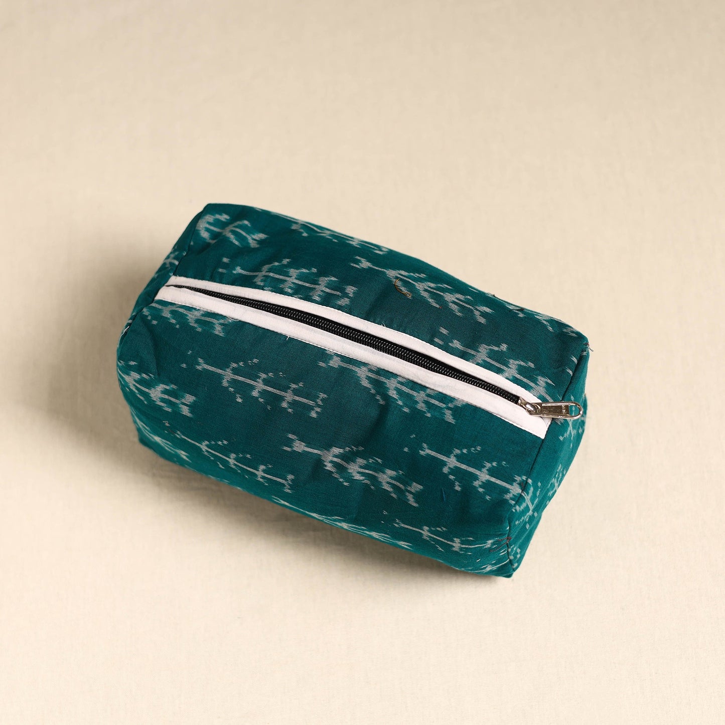 Green Handmade Cotton Toiletry Pouch
