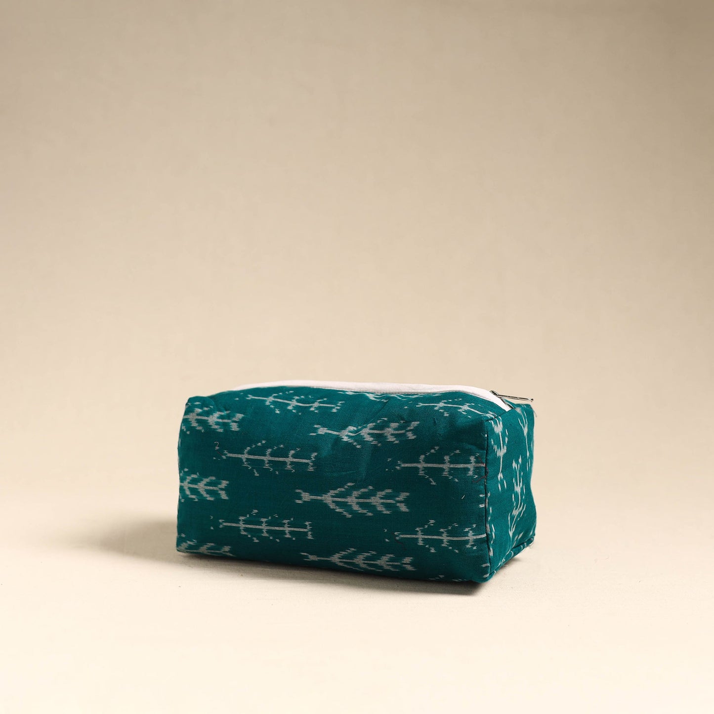Green Handmade Cotton Toiletry Pouch