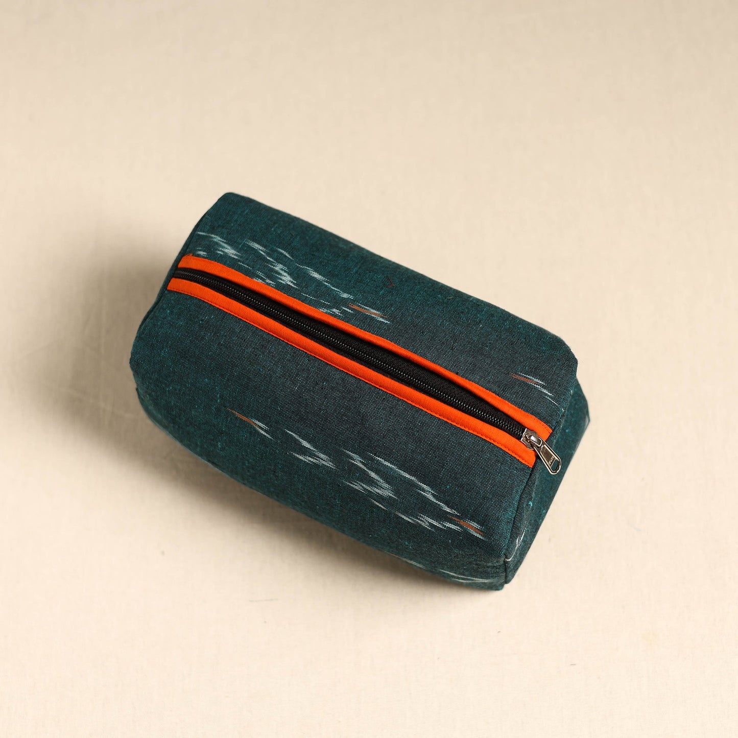 Green Handmade Cotton Toiletry Pouch