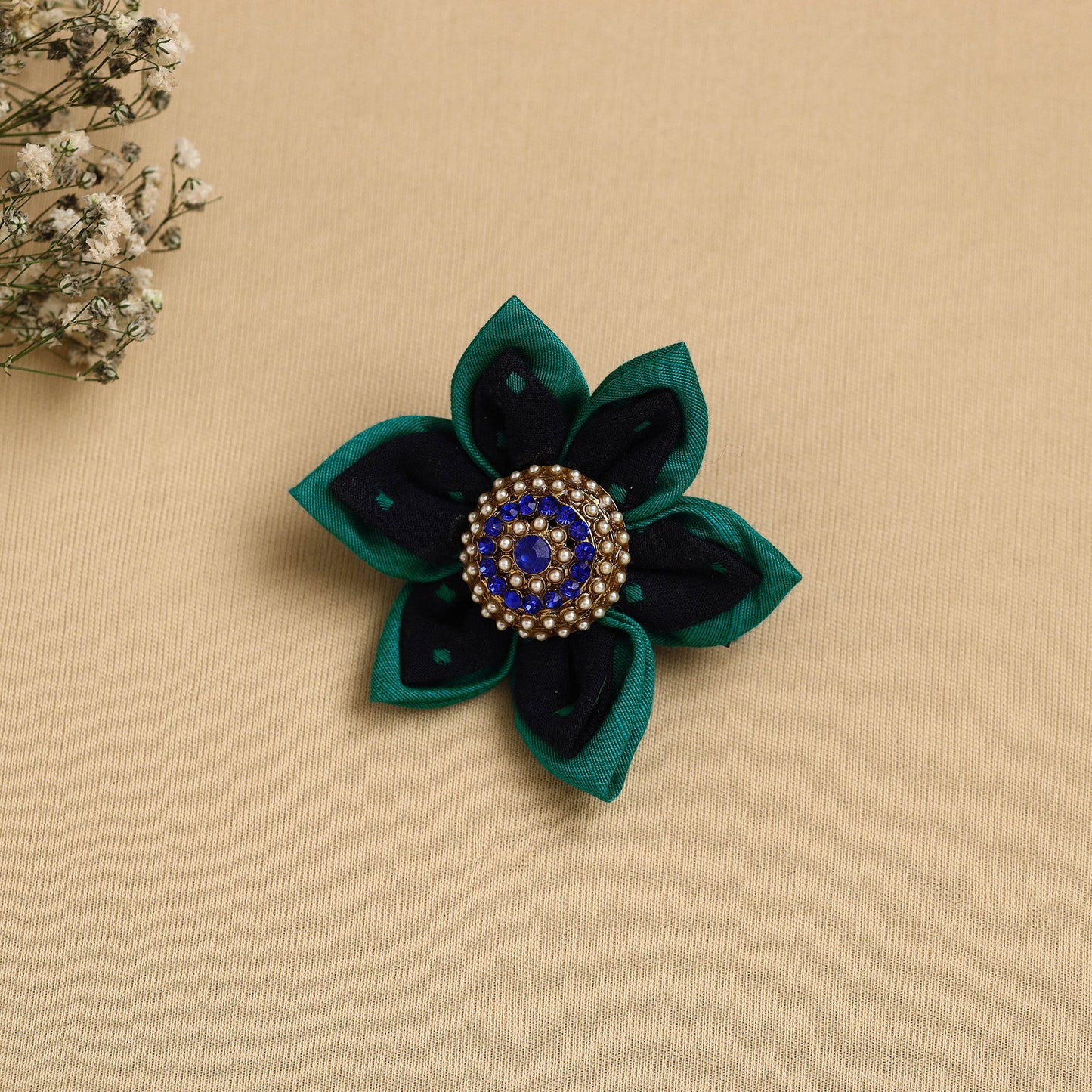 Handmade Fabric Flower Hair Clip Online in India