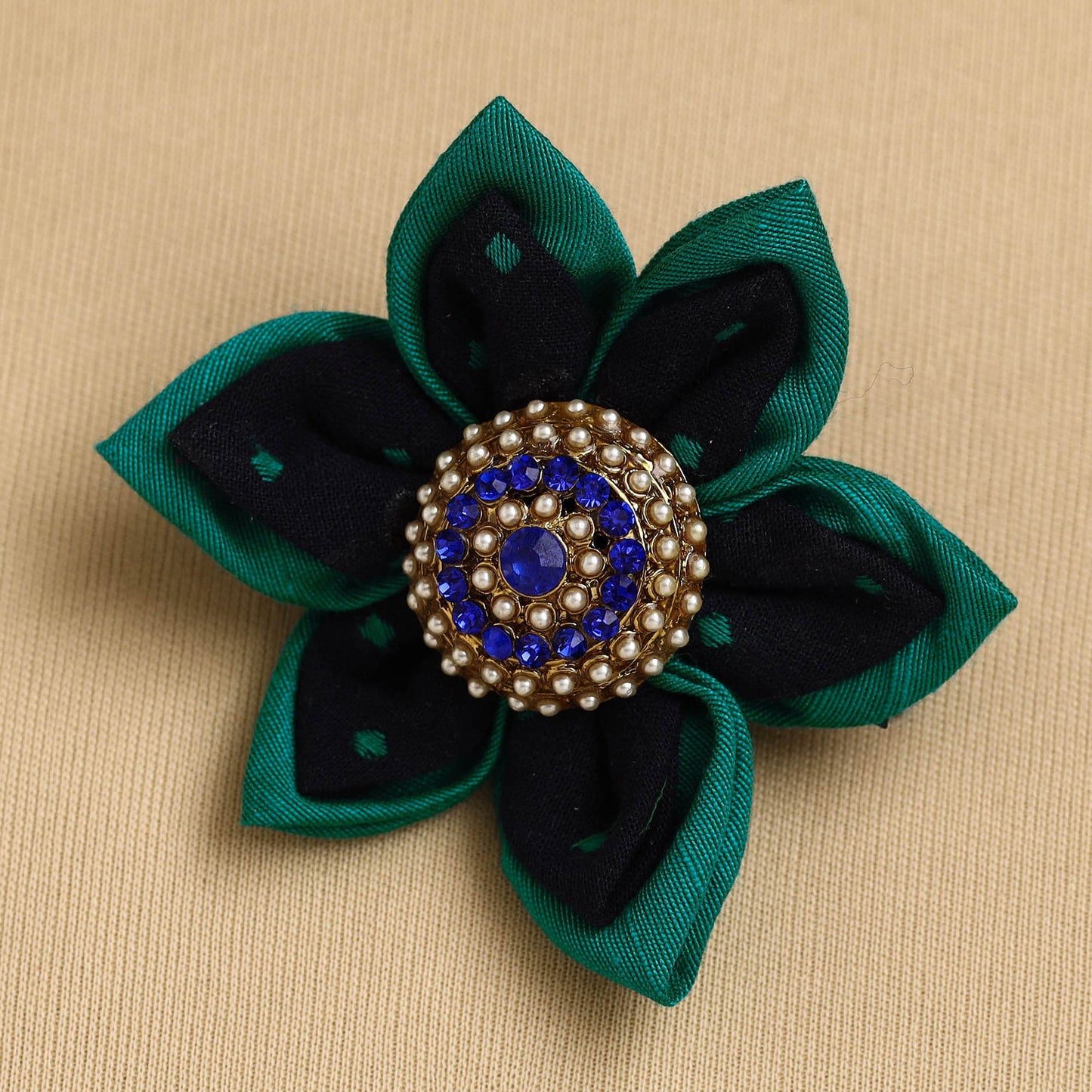 Handmade Fabric Flower Hair Clip Online in India