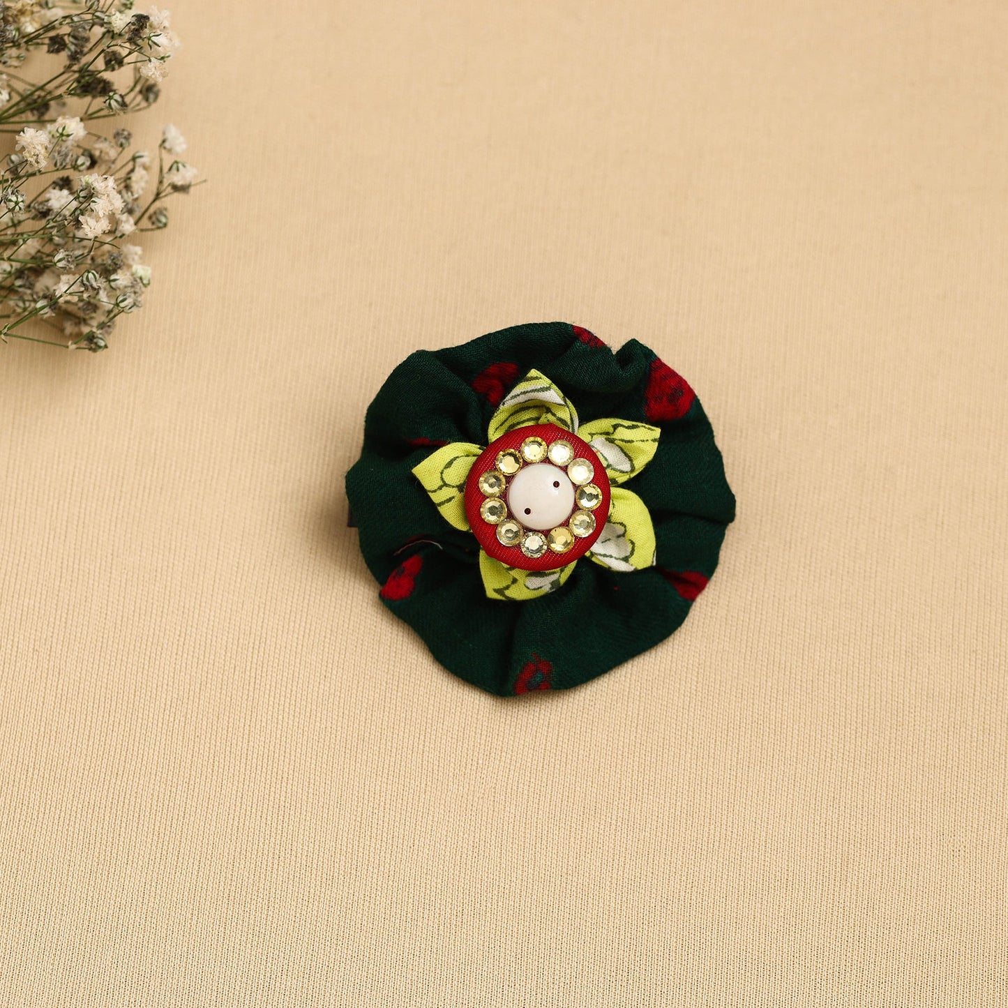 Handmade Fabric Flower Hair Clip Online in India