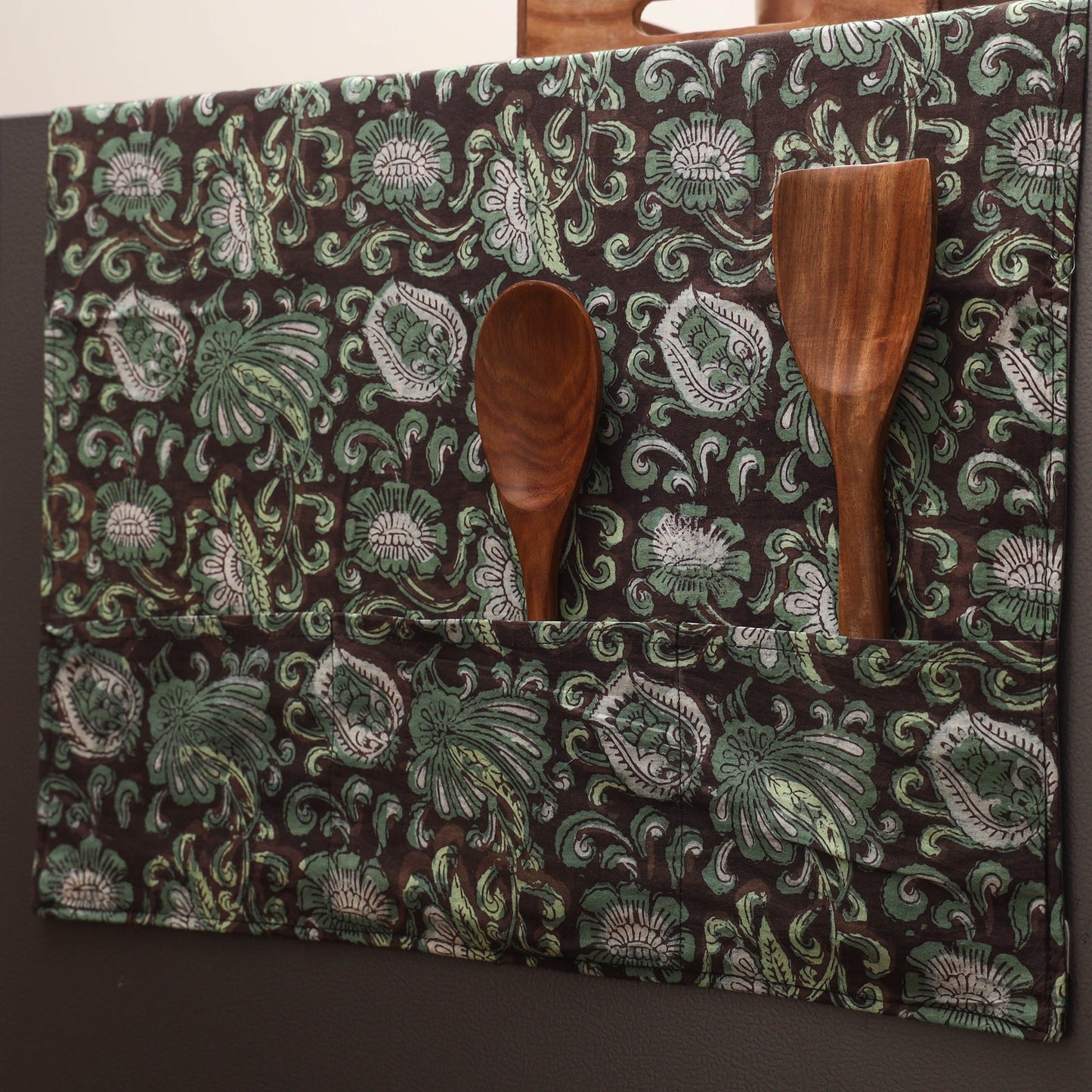 Handmade fridge top cover with multiple pockets 142