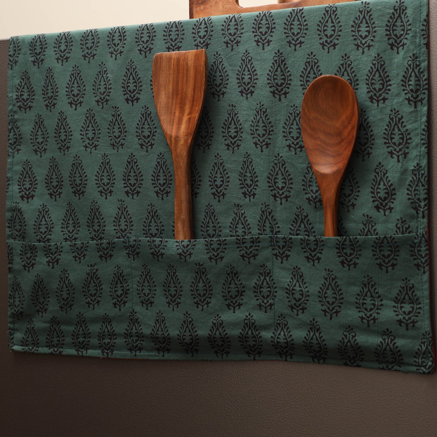 Handmade fridge top cover with multiple pockets 19