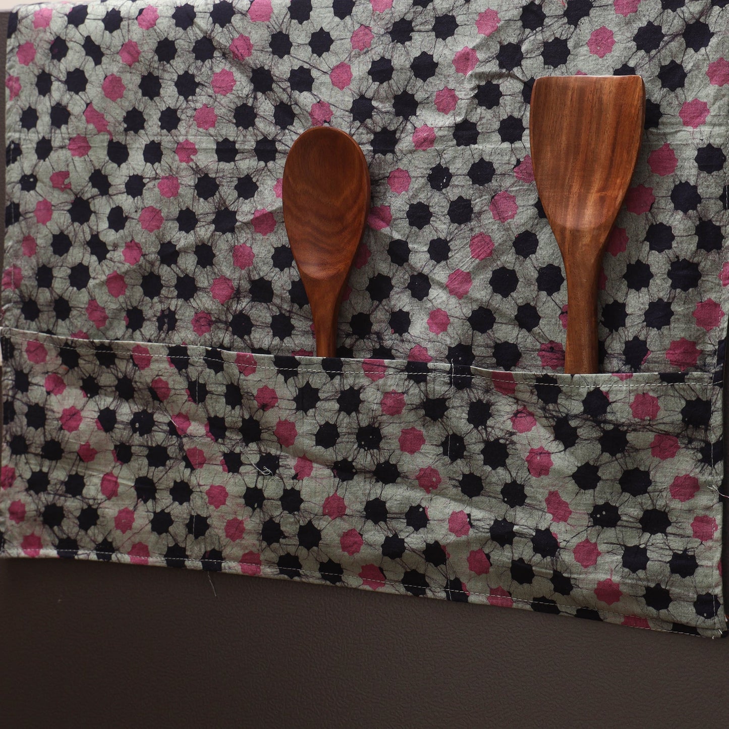 Handmade fridge top cover with multiple pockets 55