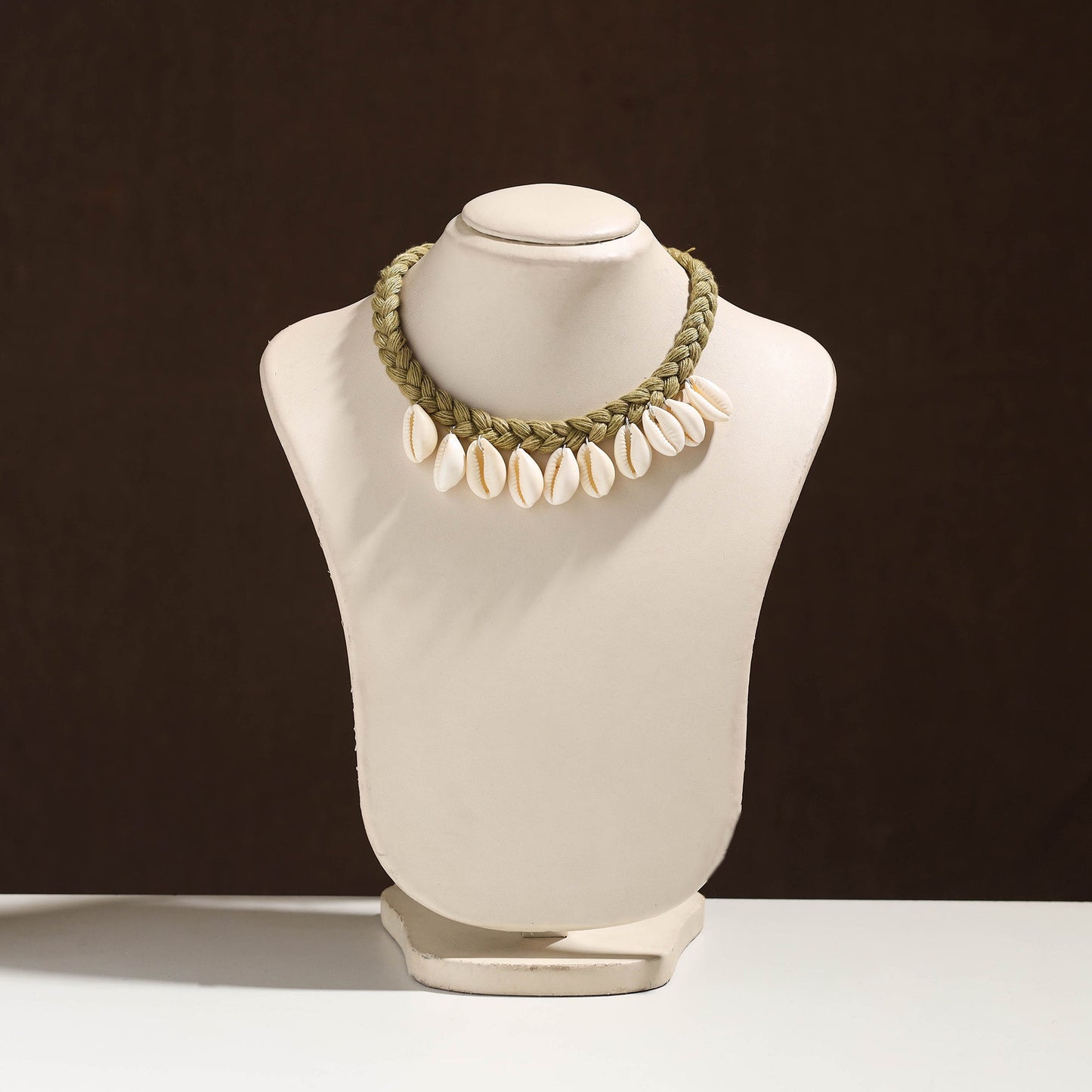 Handmade Thread Braided Shell Necklace