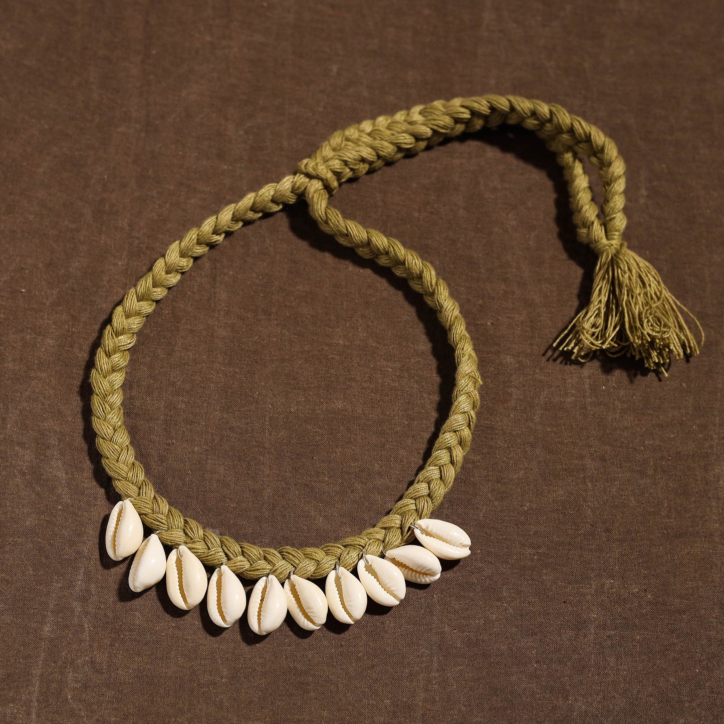 Handmade Thread Braided Shell Necklace