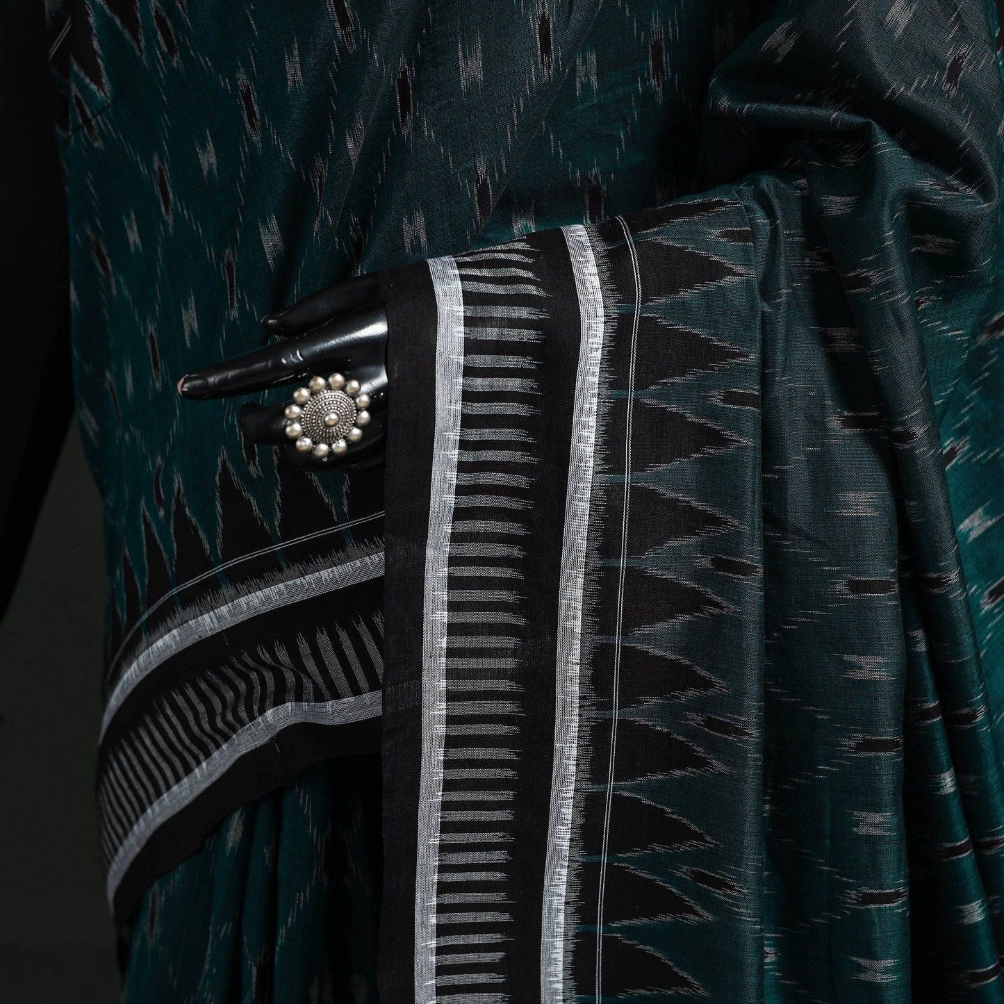 Ikat handloom cotton sambalpuri saree 21 - handcrafted