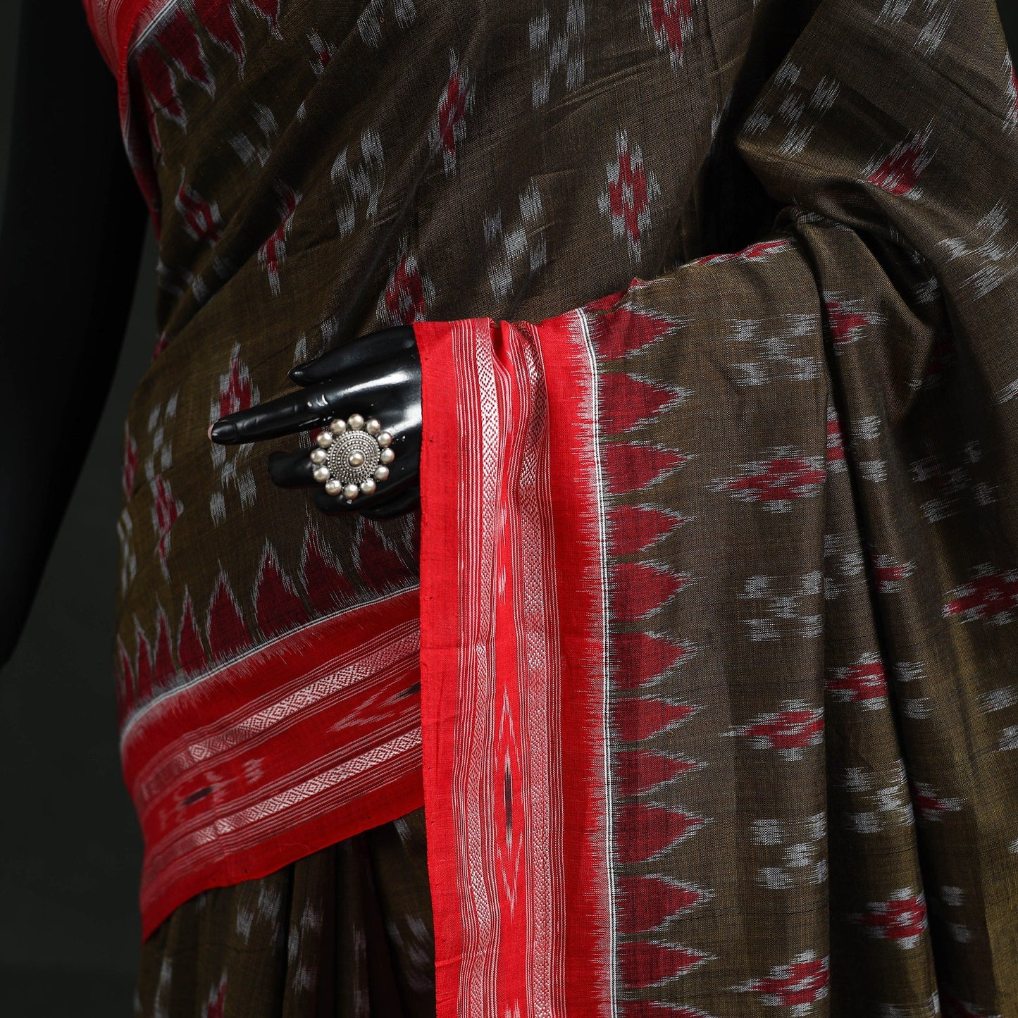 Ikat handloom cotton sambalpuri saree 25 - handcrafted