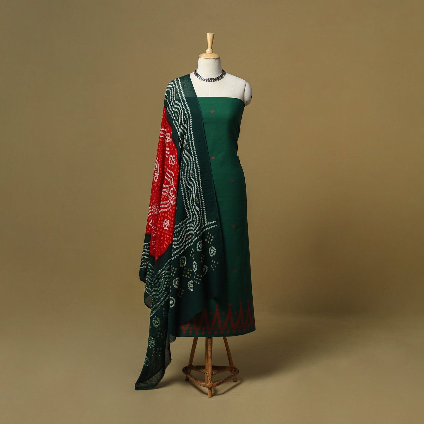 Jacquard cotton 2pc unstitched dress material 03