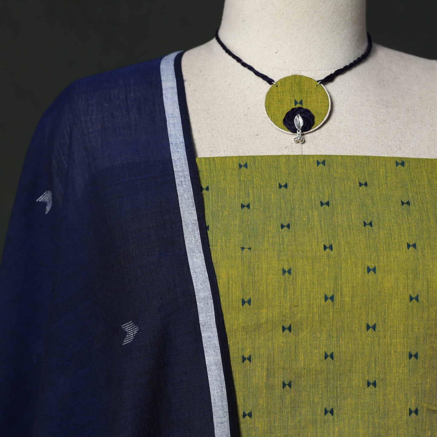 Jacquard cotton 2pc unstitched dress material