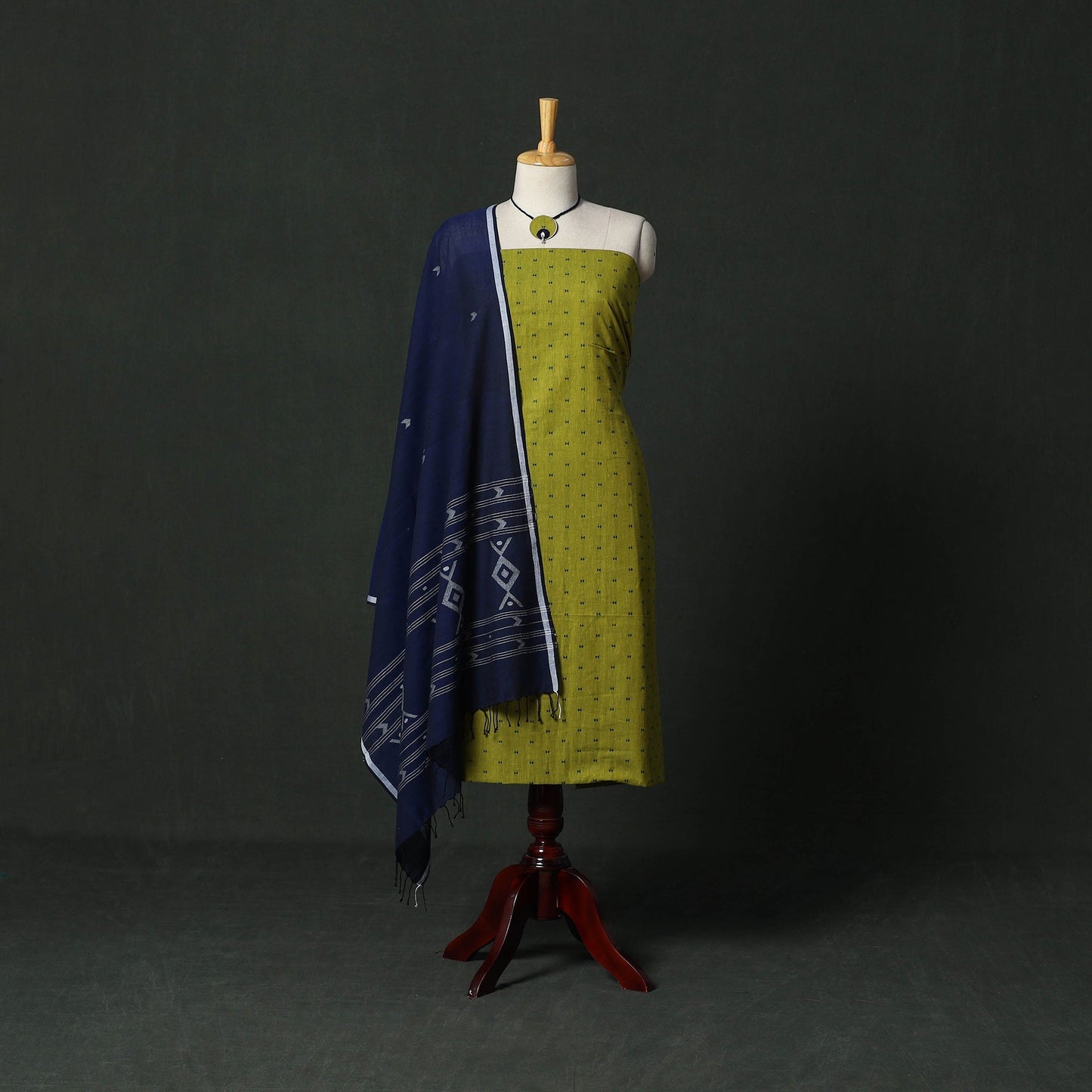 Jacquard cotton 2pc unstitched dress material