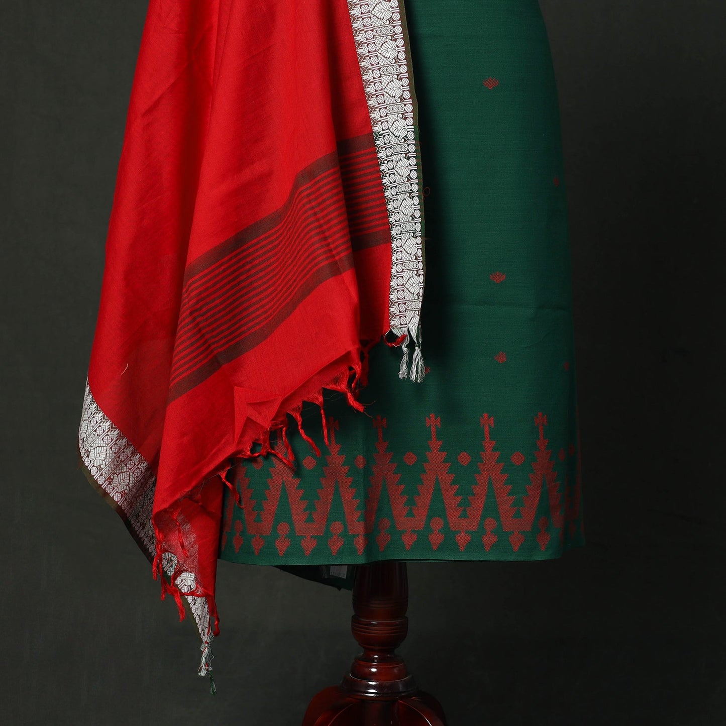 Jacquard cotton 2pc unstitched dress material