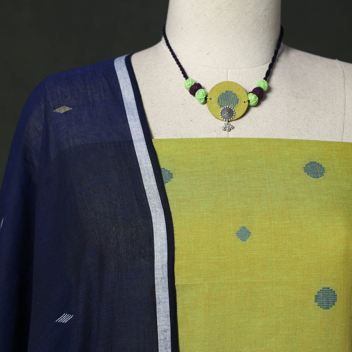 Jacquard cotton 2pc unstitched dress material