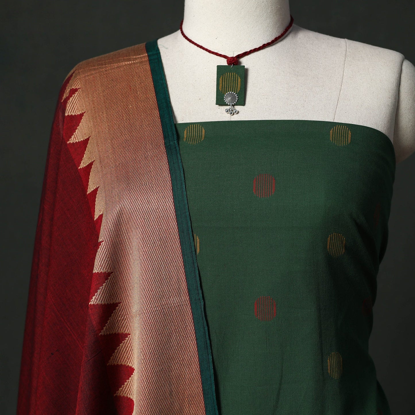 Jacquard cotton 2pc unstitched dress material