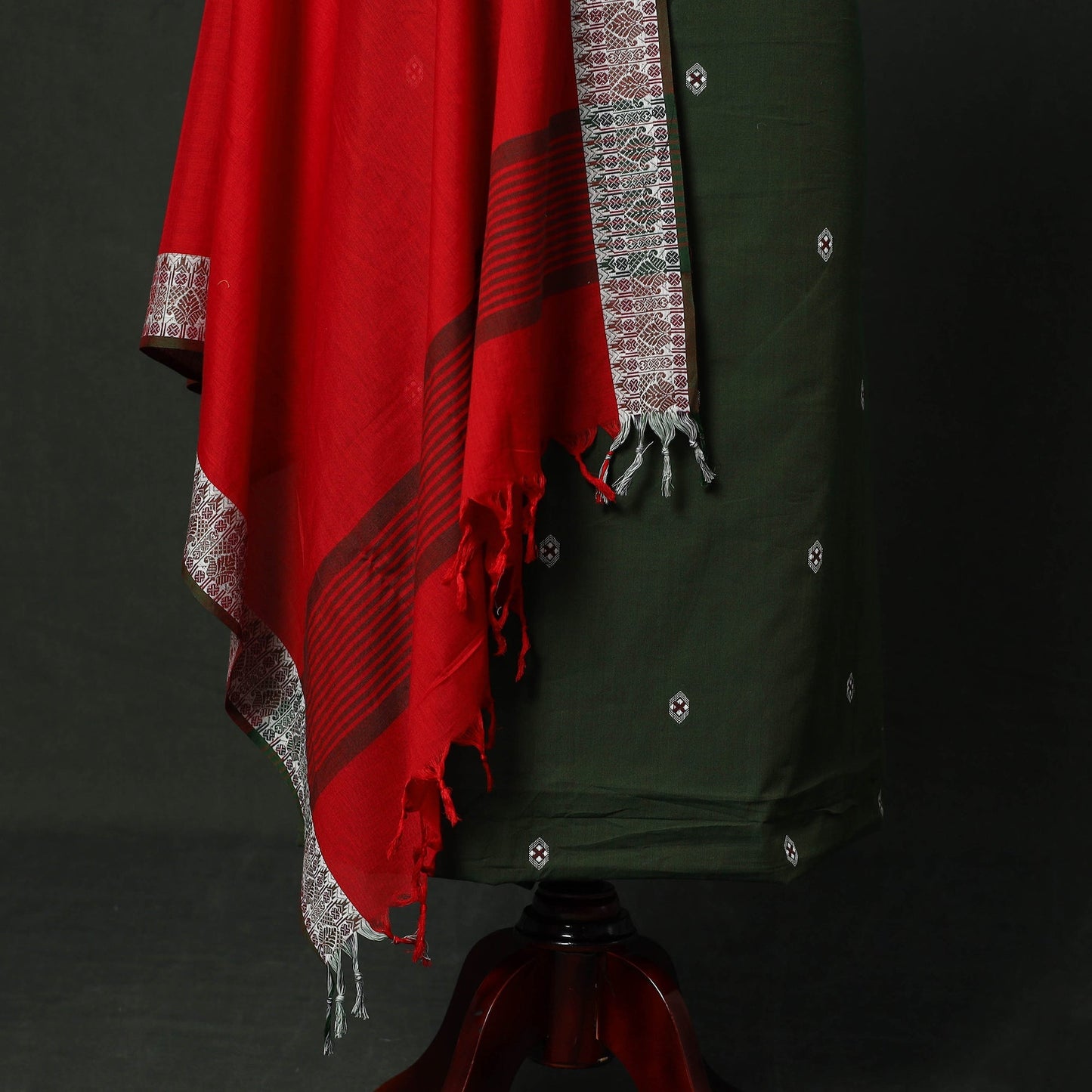 Jacquard cotton 2pc unstitched dress material