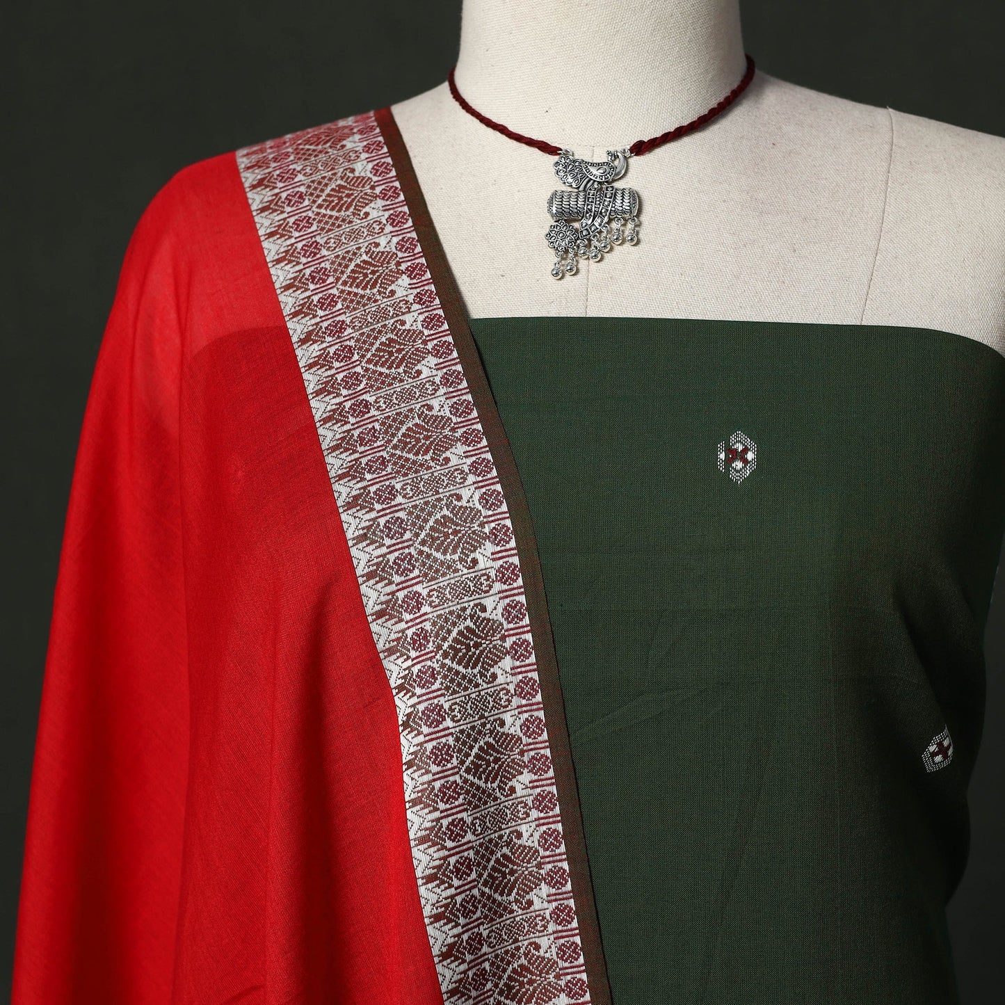 Jacquard cotton 2pc unstitched dress material