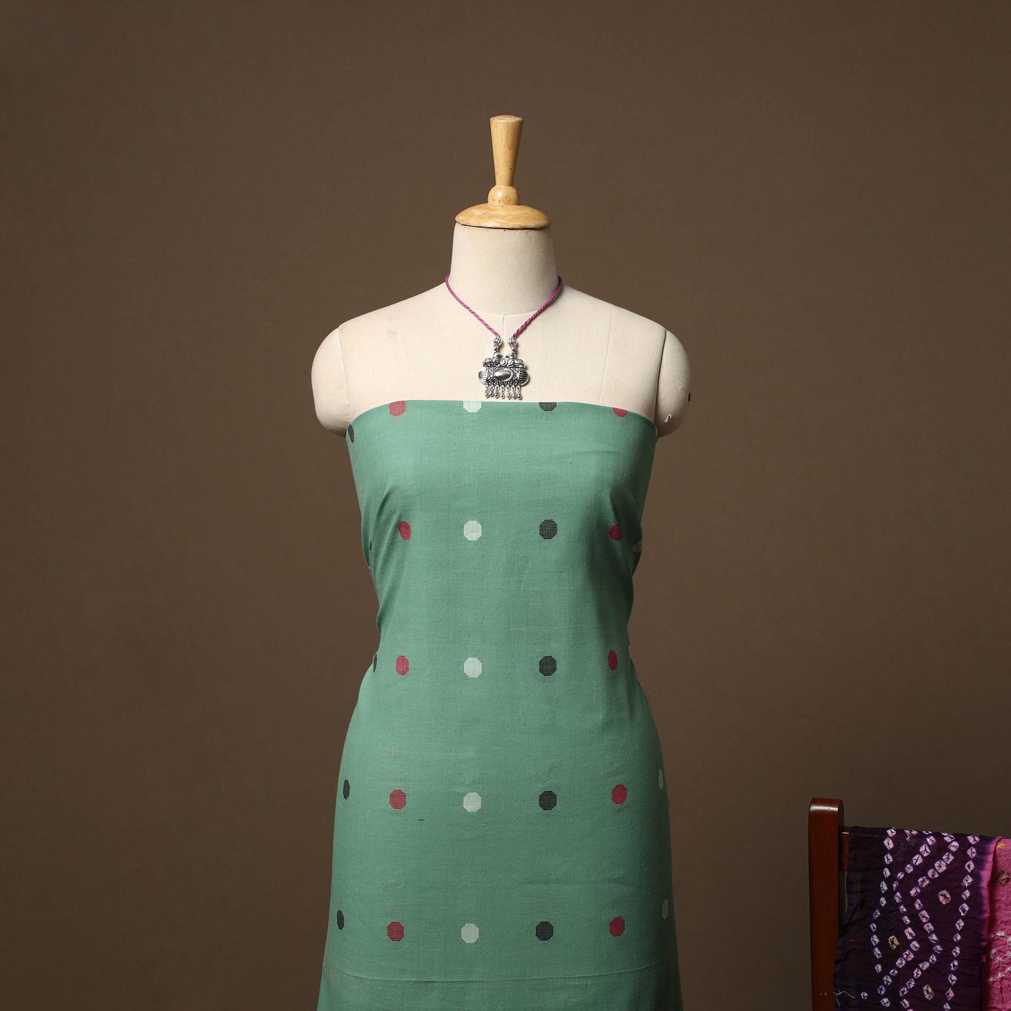 Jacquard cotton 2pc unstitched dress material