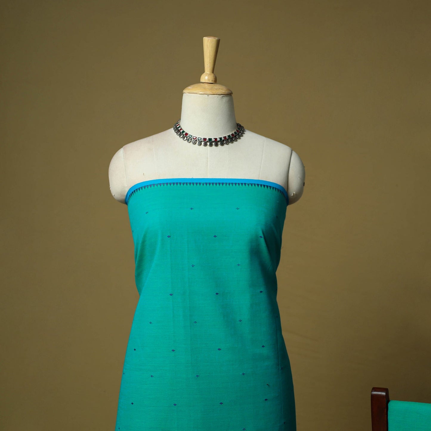 Jacquard cotton 3pc unstitched dress material 09