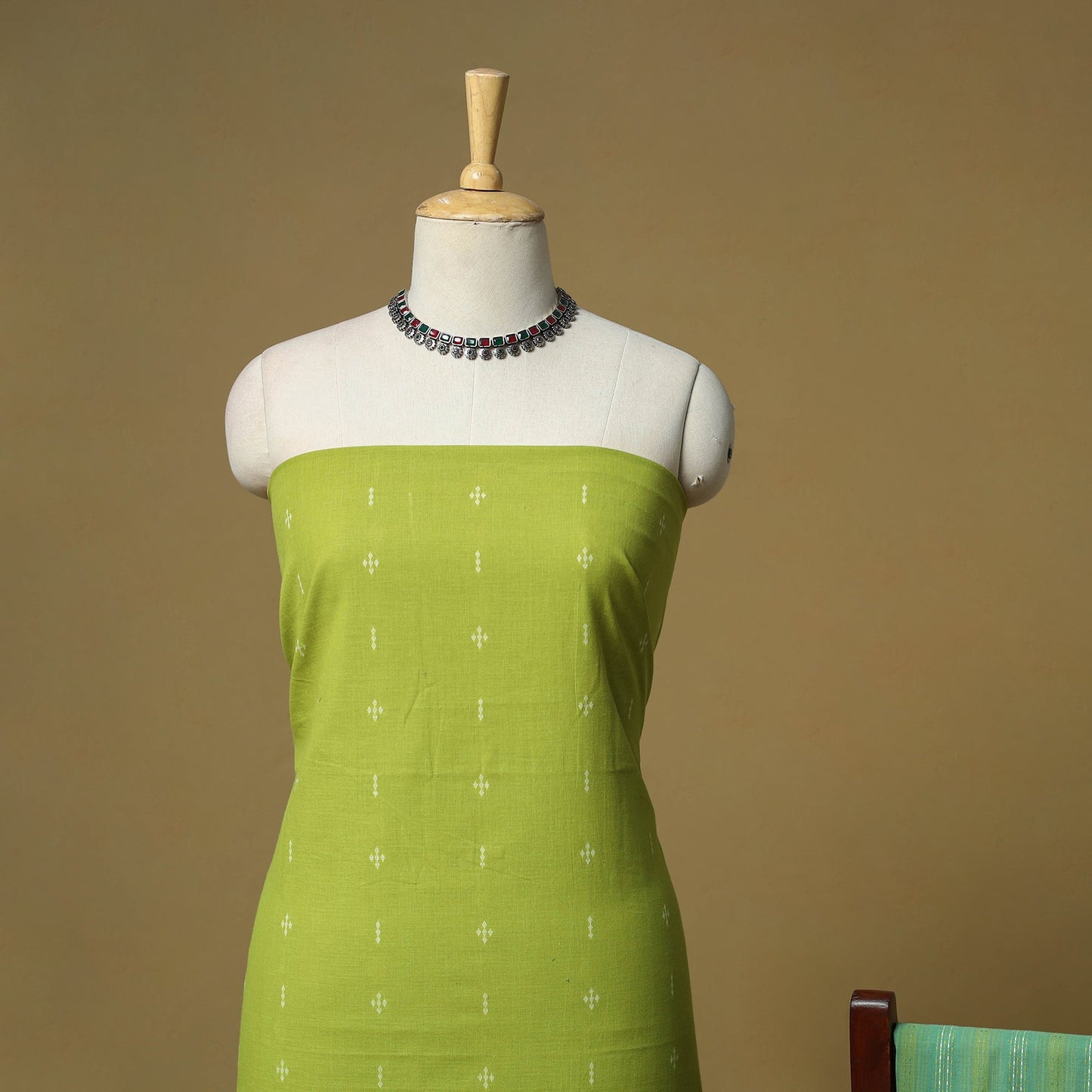 Jacquard cotton 3pc unstitched dress material 27