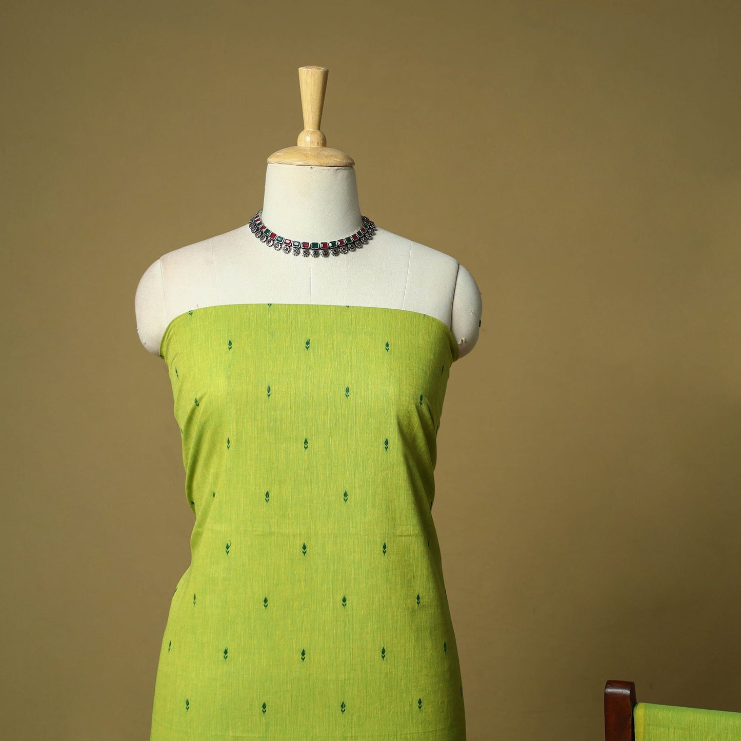 Jacquard cotton 3pc unstitched dress material 39