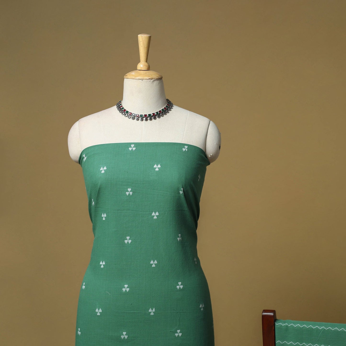 Jacquard cotton 3pc unstitched dress material 42