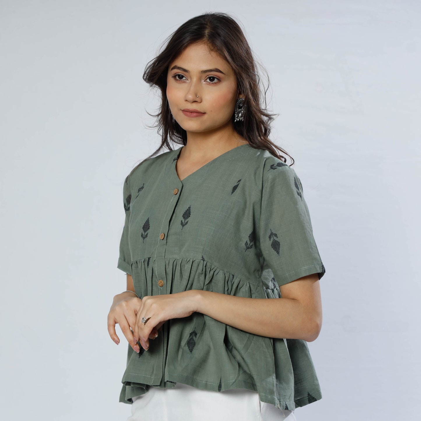 Jacquard Cotton Crop Top