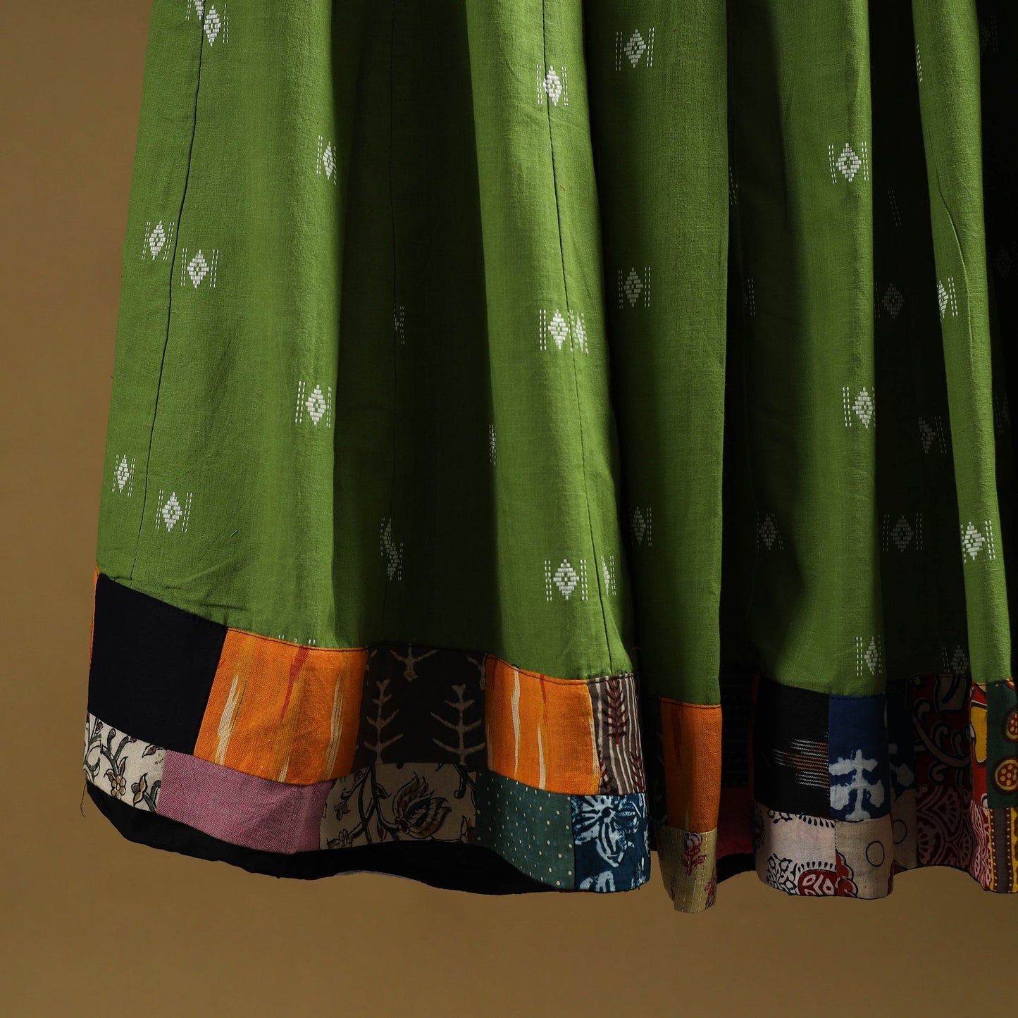 Jacquard patchwork 24 kali cotton long skirt 11