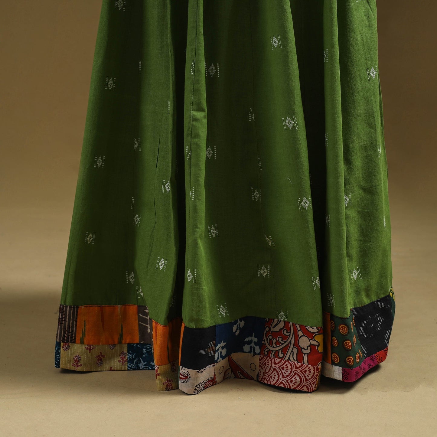 Jacquard patchwork 24 kali cotton long skirt 11