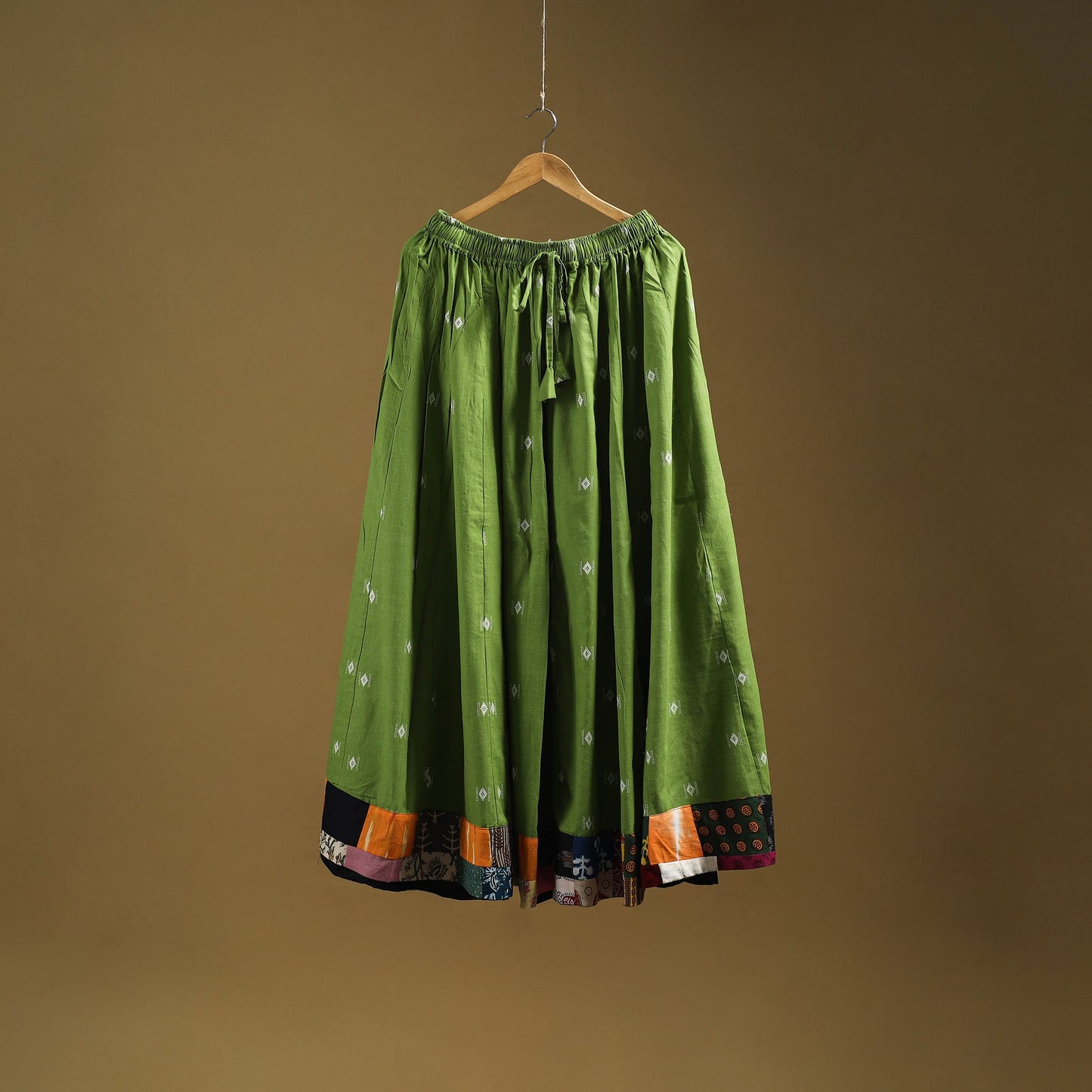 Jacquard patchwork 24 kali cotton long skirt 11