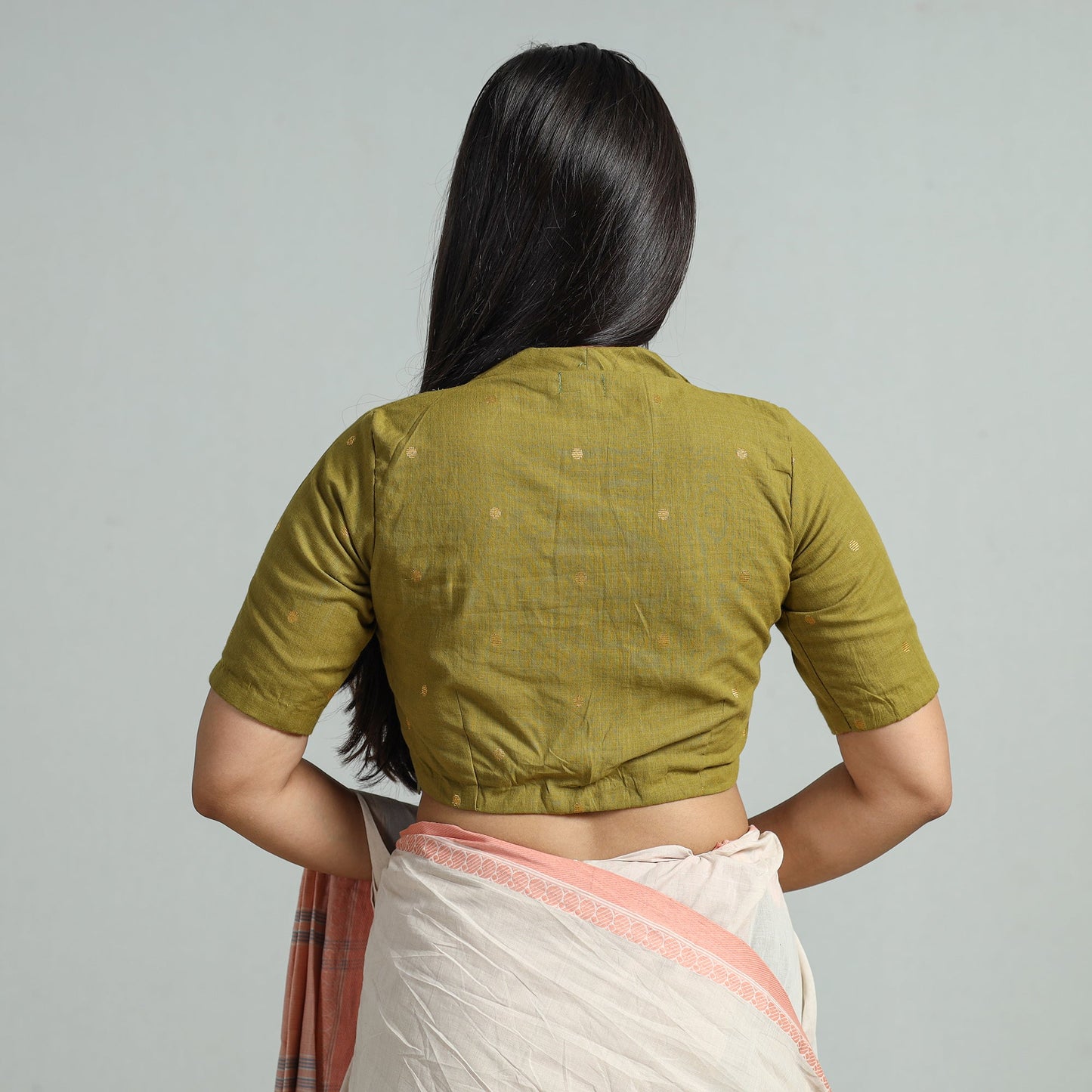 Buy Jacquard Weave Cotton Stitched Blouse