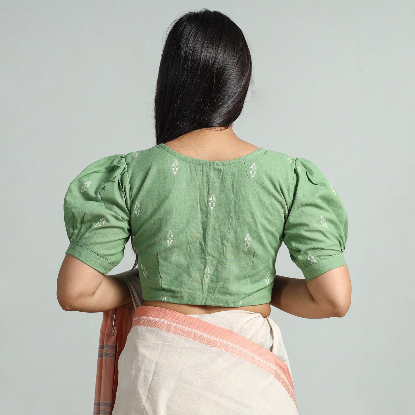 Buy Jacquard Weave Cotton Stitched Blouse