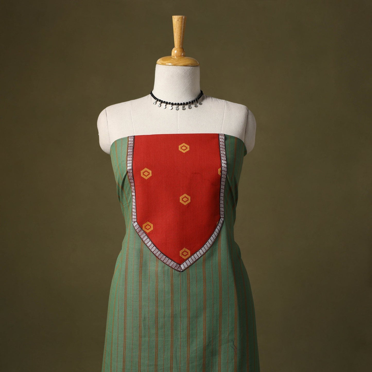 Jacquard Weave Cotton Unstitched Kurta Material