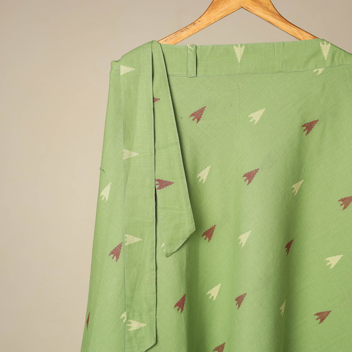 Jacquard weave cotton wrap around skirt 18 - handcrafted