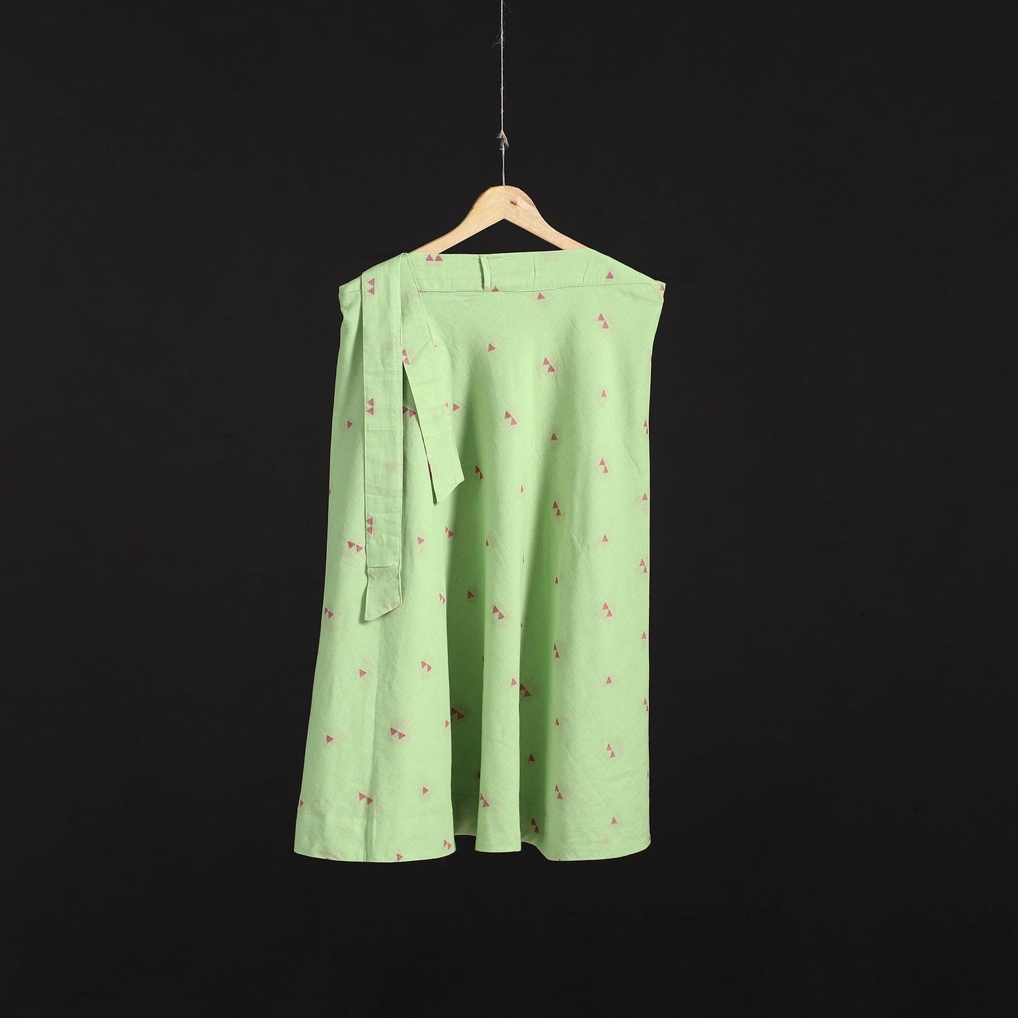Jacquard weave cotton wrap around skirt 37 - handcrafted