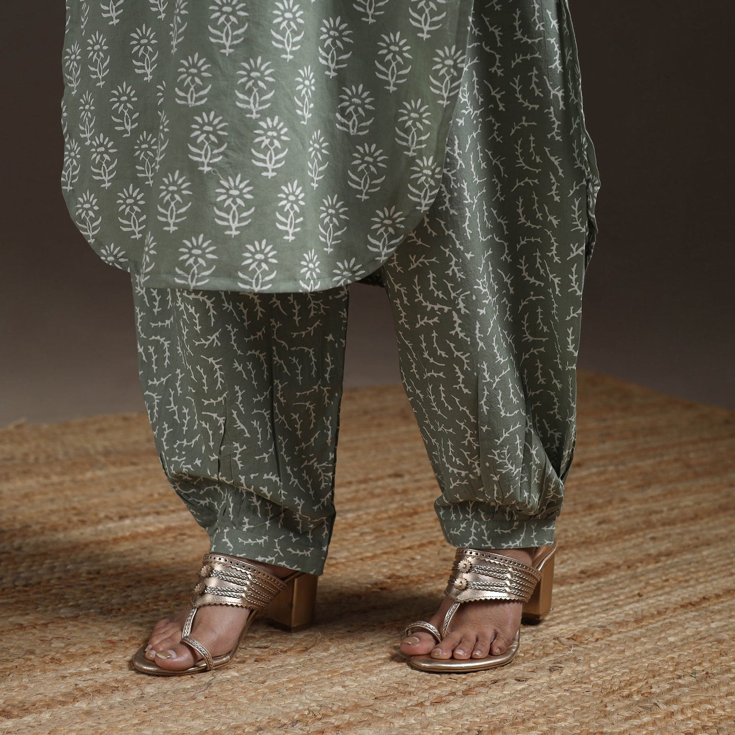 Jaipur hand cotton suit set with dupatta for women 16