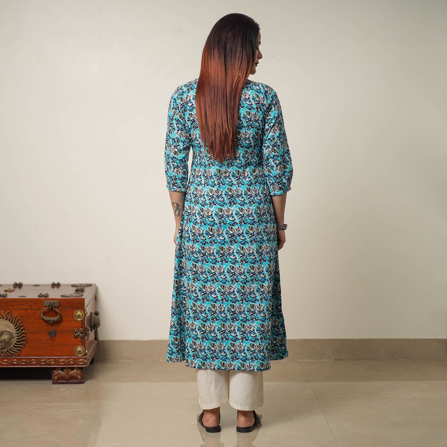 Jaipur Printed Cotton A-Line Kurta