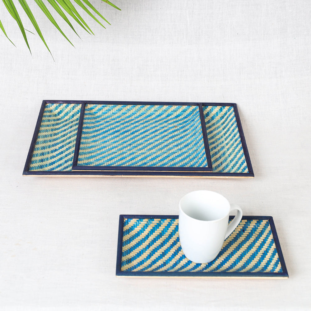 Green Kadam Haat Handmade Bamboo Cereal Tray (Set of 3)