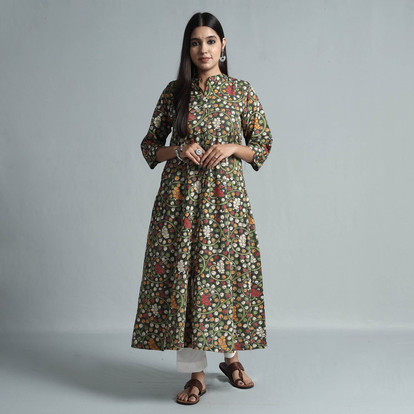 Kalamkari Printed Cotton Kurta For Women