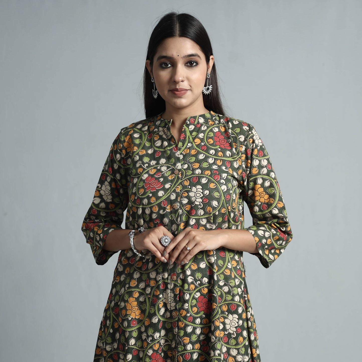 Kalamkari Printed Cotton Kurta For Women