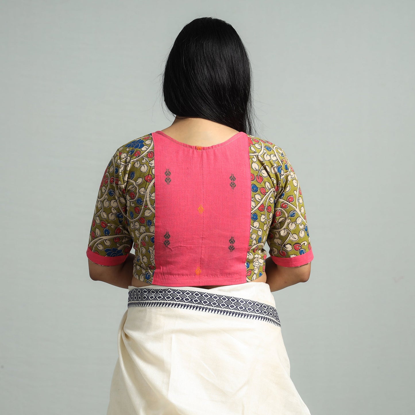 Buy Kalamkari Printed Cotton Stitched Blouse