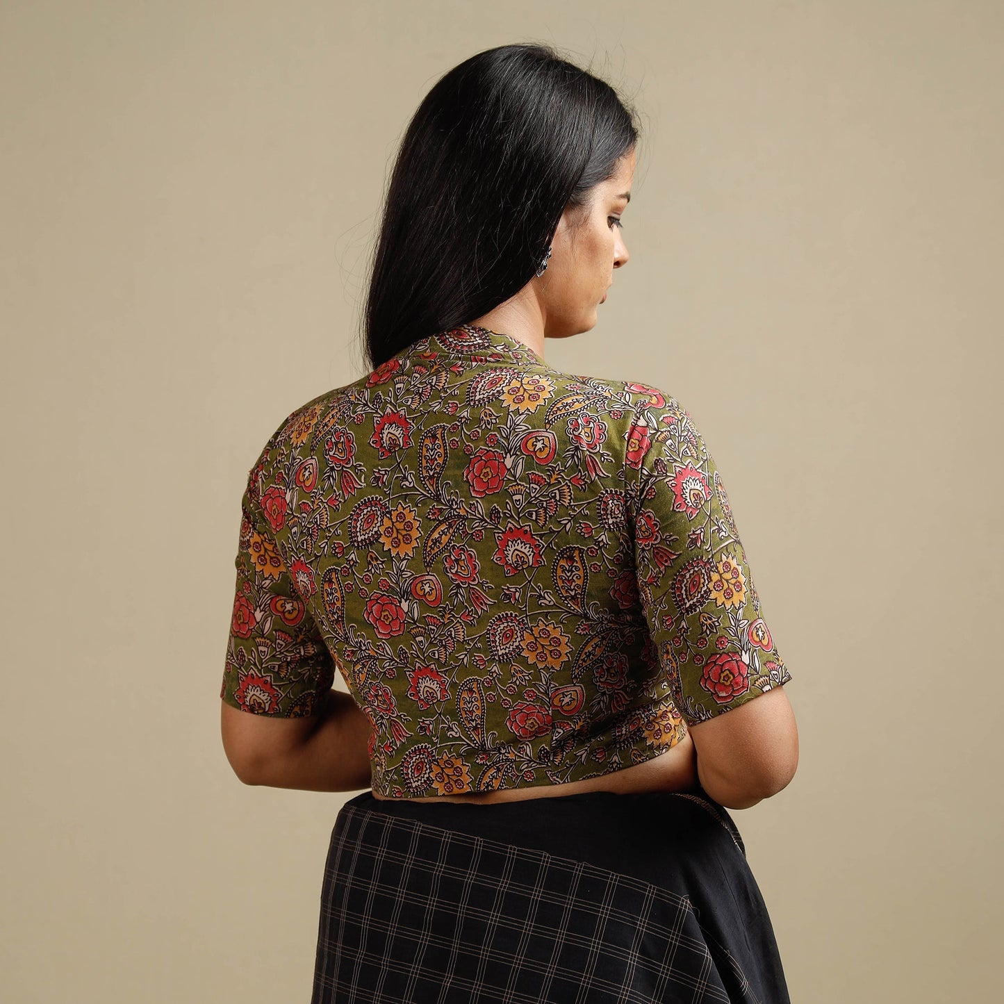 Buy Kalamkari Printed Cotton Stitched Blouse