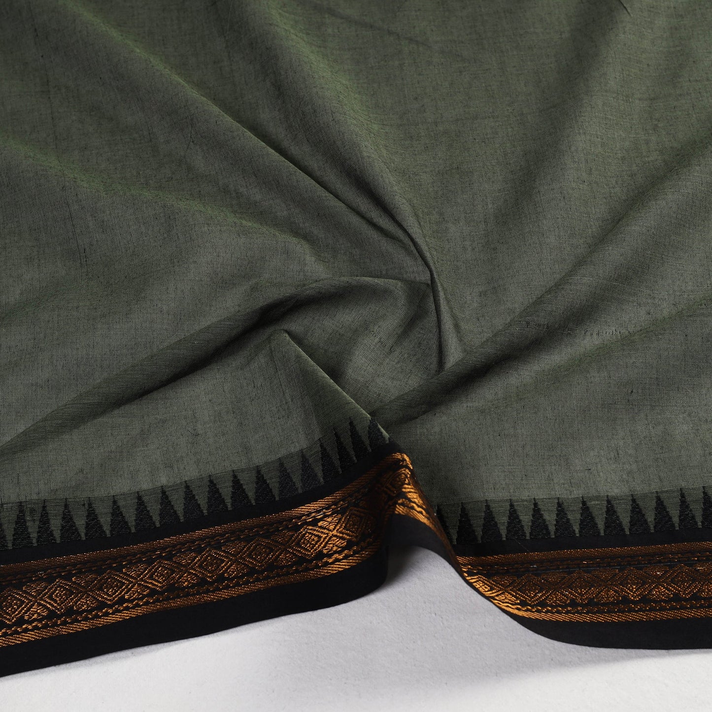 Green Kanchipuram Cotton Blouse Piece