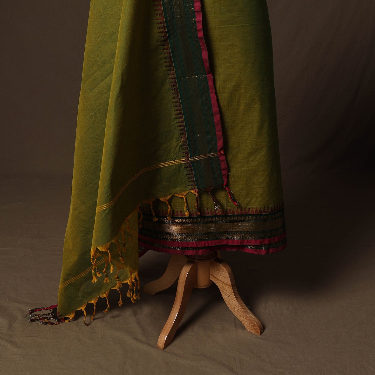 Kandangi chettinad cotton 2pc unstitched dress material 08
