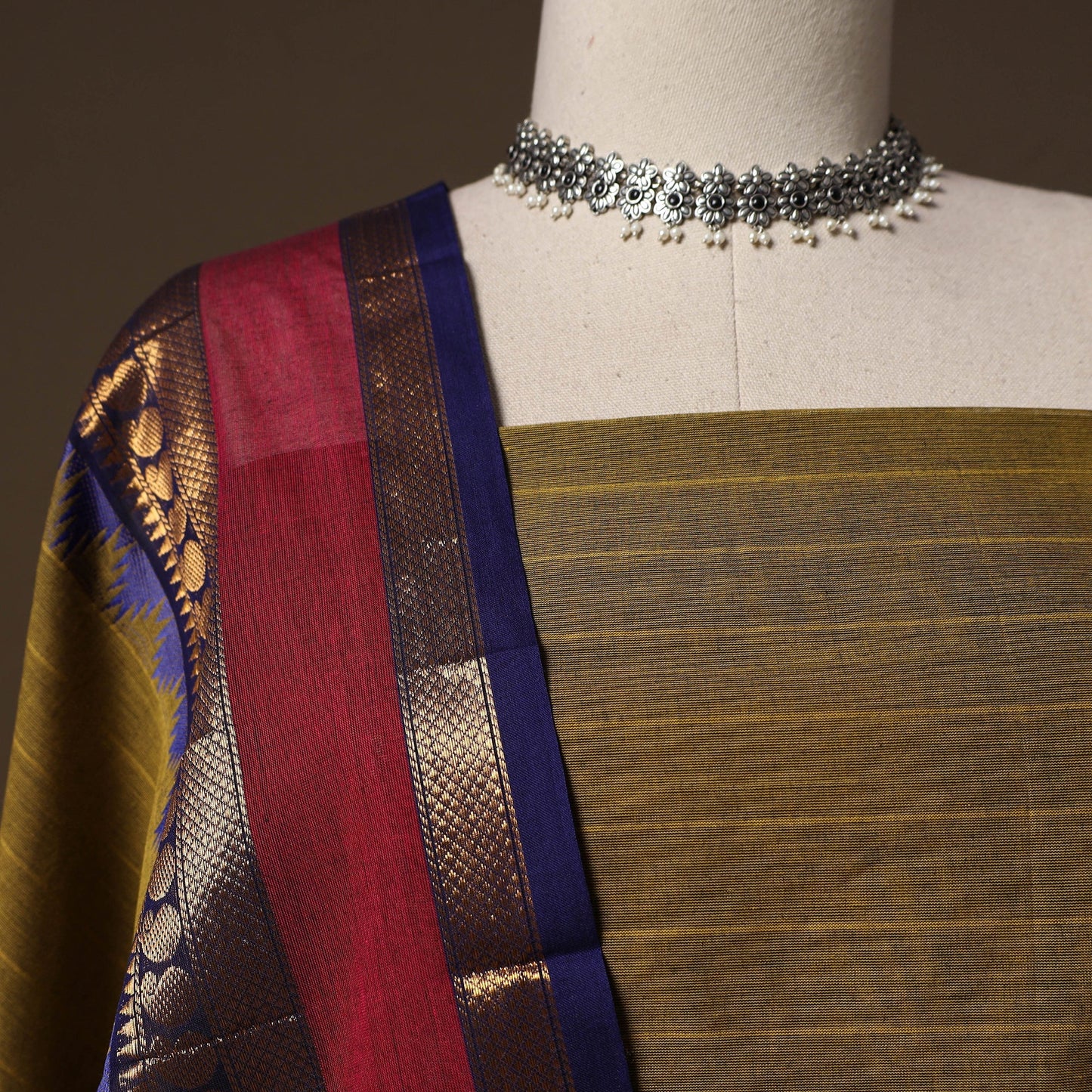Kandangi chettinad cotton 2pc unstitched dress material 21