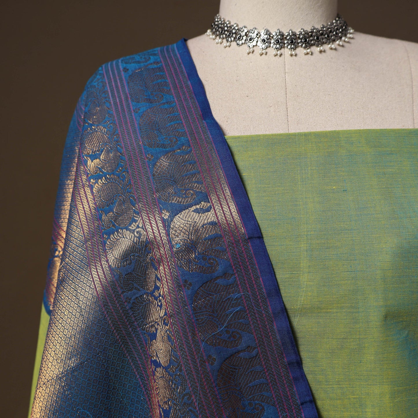 Kandangi chettinad cotton 2pc unstitched dress material 45