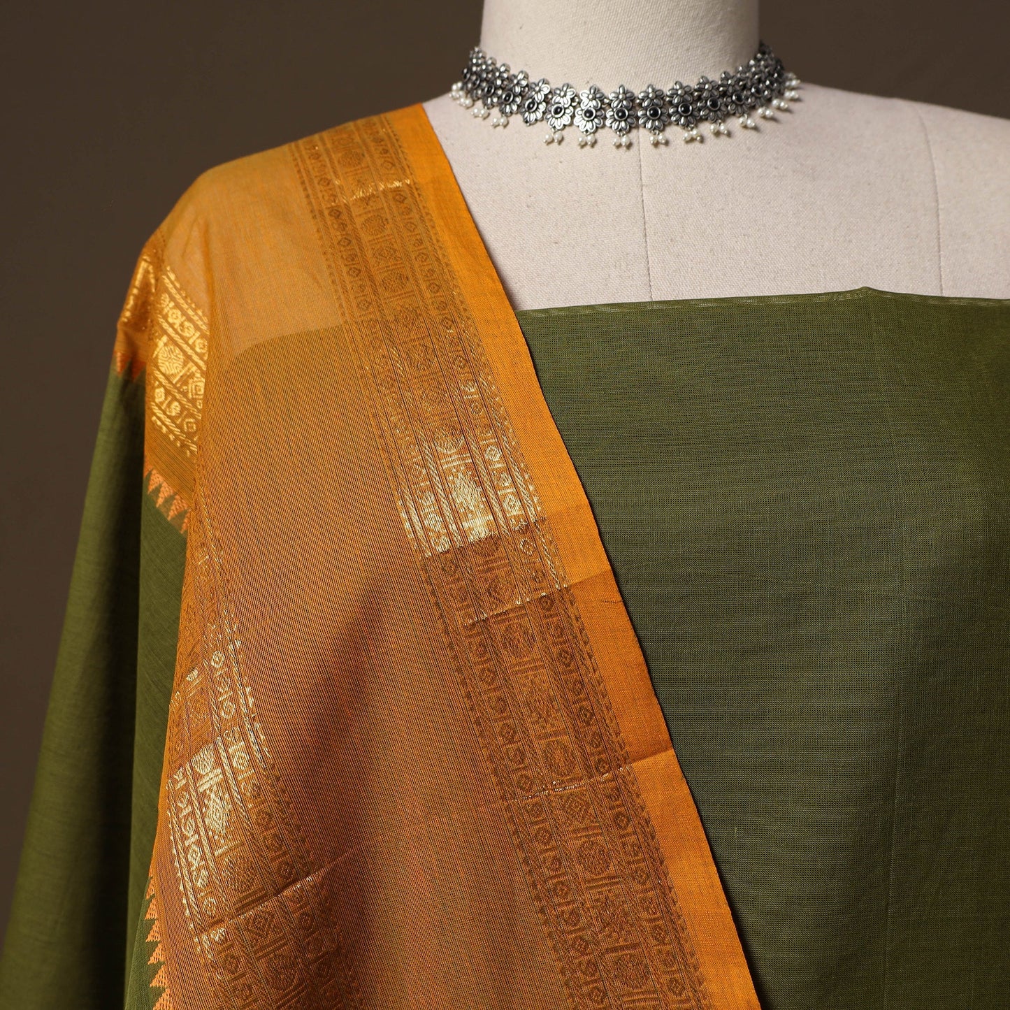 Kandangi chettinad cotton 2pc unstitched dress material 52