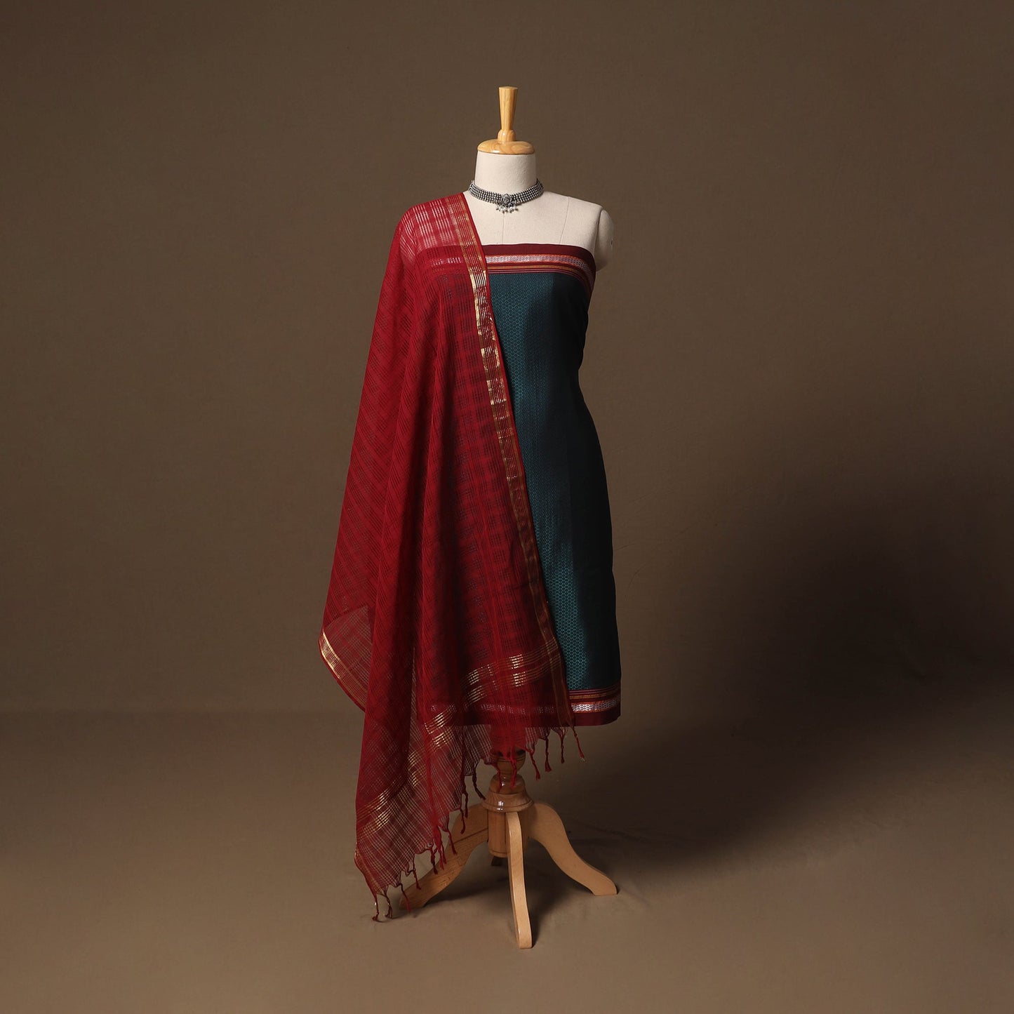 Karnataka khun mercerised cotton 3pc unstitched dress