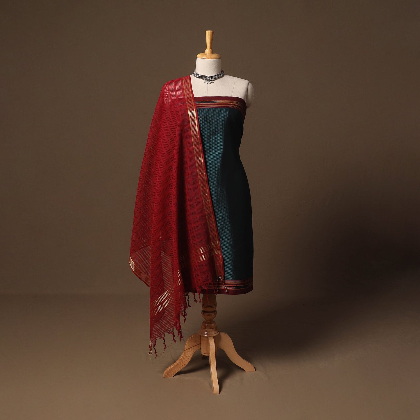 Karnataka khun mercerised cotton 3pc unstitched dress